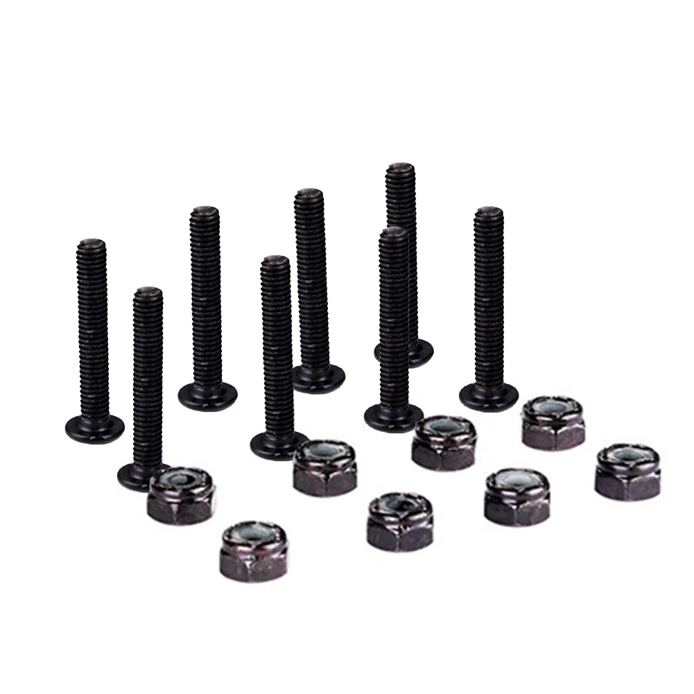 

High Carbon Steel Professional With Wrench Screws Easy Install Anti Rust Black Cruiser Hardware Longboard Skateboard Deck Bolt