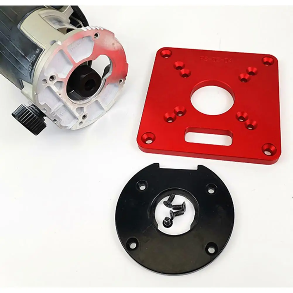 

Router Table Insert Plate Trimming Machine Aluminum Alloy Flip Board DIY Tool Suitable for Wicks Screw Hole Spacing 70x60mm