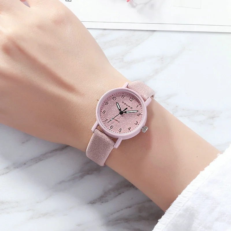 

Simple Brand Quartz Watch Digital Scale Vintage College Style Leather Belt Fashion Women's Watch Student Wristwatch Dropshipping