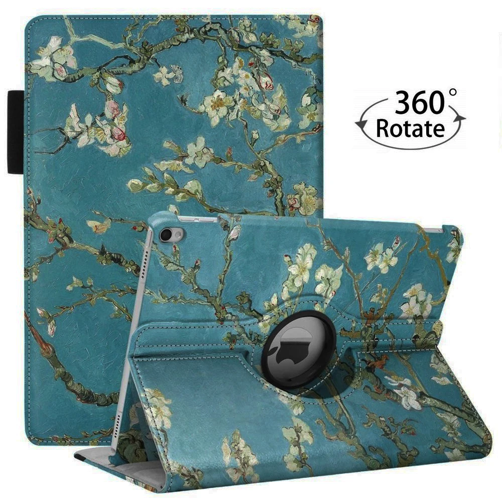 

360 Degree Rotating Case for iPad 10.2 7th 8th 9th Gen iPad Air 2022 iPad Air5 Air4 10.9'' Pro 11 iPad Air 2 9.7 Auto Sleep/Wake