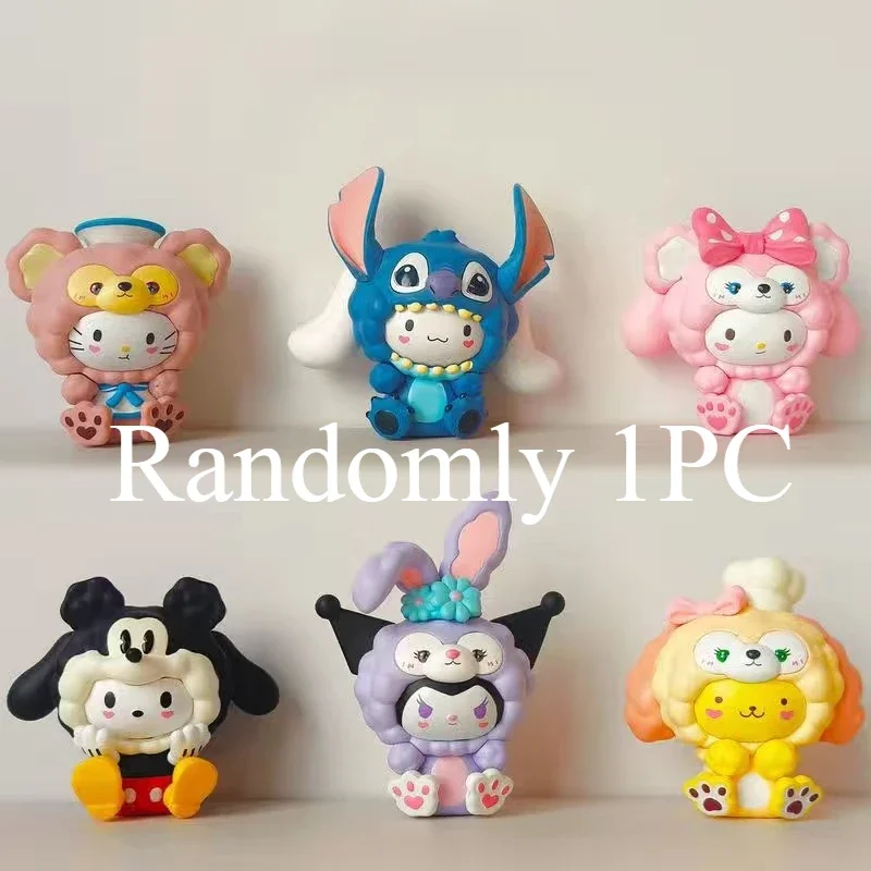 

Sanrio Kuromi слепая коробка Cinnamoroll настольное украшение My Melody фигурка Kawaii Cross Dressing серии аниме автомобильные украшения
