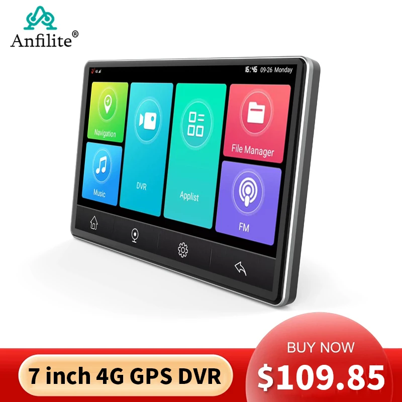 Dvr Android 8.1 Gps Navigation Dashboard 1080p Fhd Dual Lens 4g Wifi Dashcam Camera 2+32gb Night Vision Car Monitor