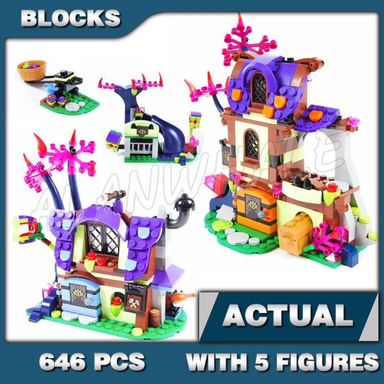 

646 шт., магические спасательные эльфы из деревни гоблинов, кристальная мастерская Dungeon 10698, строительные блоки, игрушки, совместимые с модель...