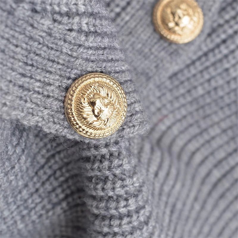 KEYANKETIAN 2024 Autumn/Winter New Women's Fake Two Patchwork Sweaters Leisure style Buttons Decoration V-Neck Pullover Knit Top