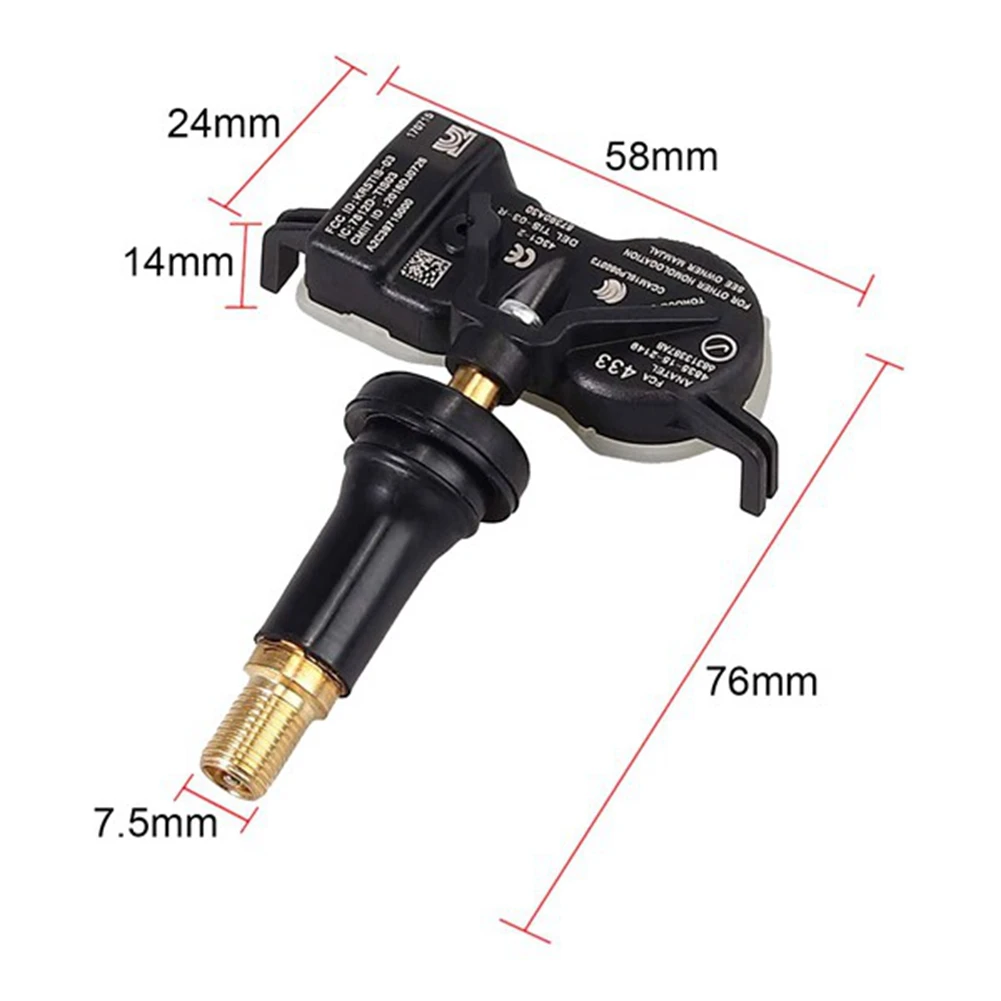 Портативный датчик давления в шинах TPMS 68313387AB для Jeep Grand Cherokee, Compass, Dodge Durango, Fiat 500X (art.: 3920db0975304) - 3920db0975304