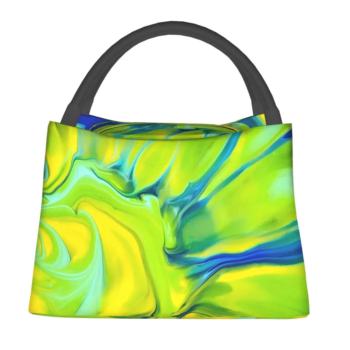 

Tie Dye Print Lunch Bag Abstract Design Retro Lunch Box Office Portable Zipper Thermal Lunch Bags Custom Cooler Bag