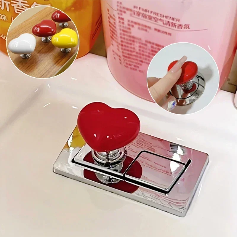 

Кнопка слива для унитаза сердечком