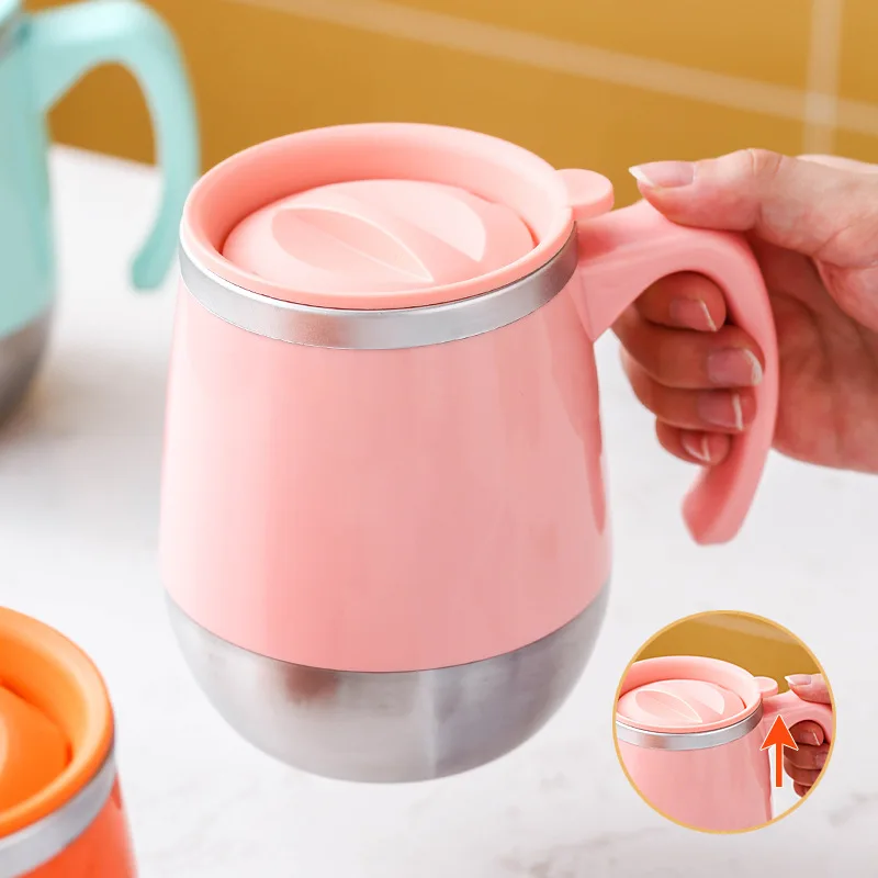 

Multi-function Double-layer Heat Insulation Coffee Cup Double-layer Mugs With Cover Drinking Cups Drinkware Large Capacity Mug