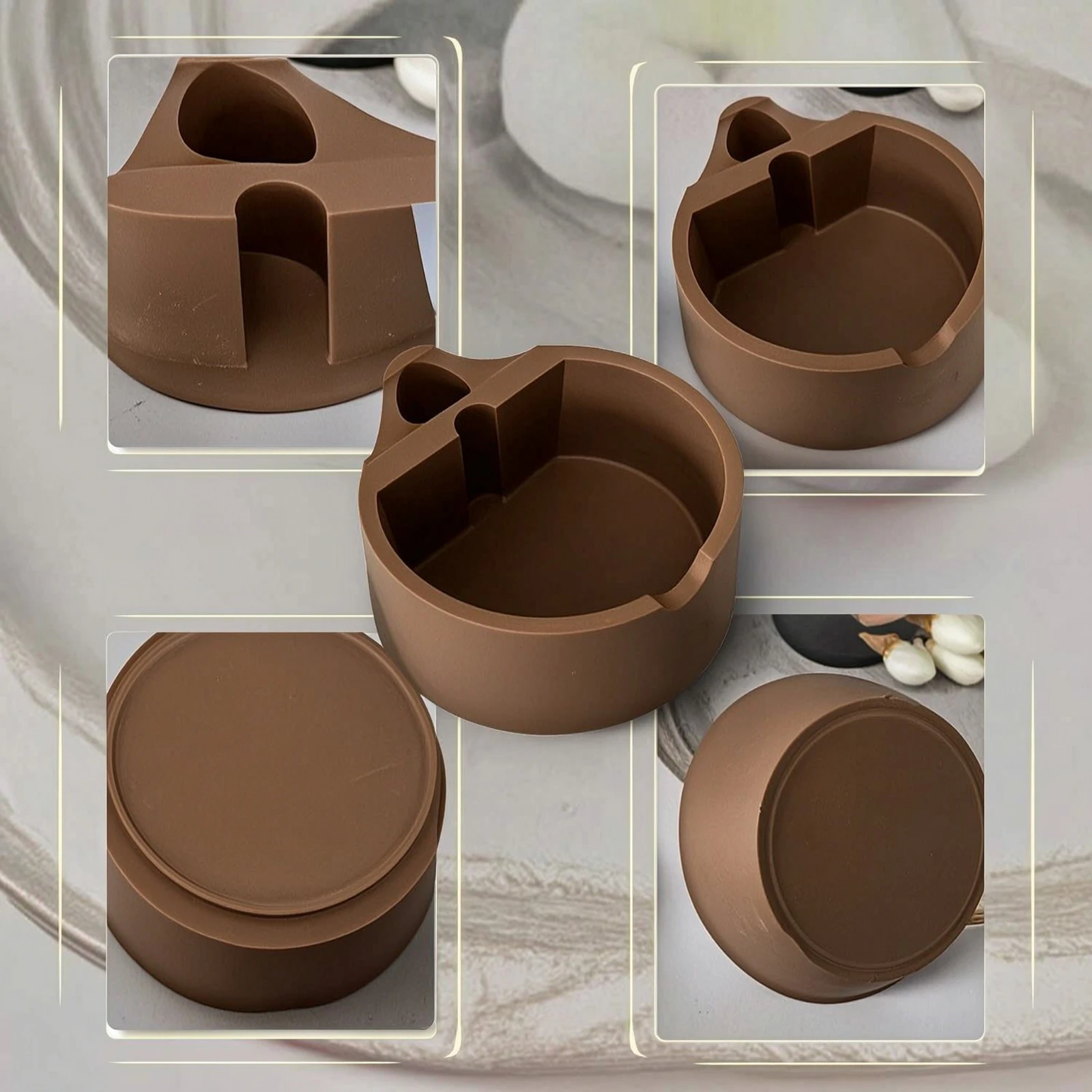 Фото Компактный контейнер для кофейной гущи Espresso Knock Box с длинной ручкой, долговечный и устойчивый аксессуар для барист и кафе №2