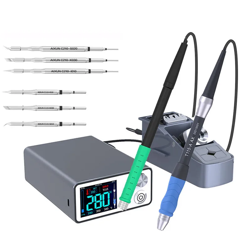 

Паяльная станция JC AIXUN T3B, электрическая паяльная станция с ручками серии T115, T210, для ремонта iPhone