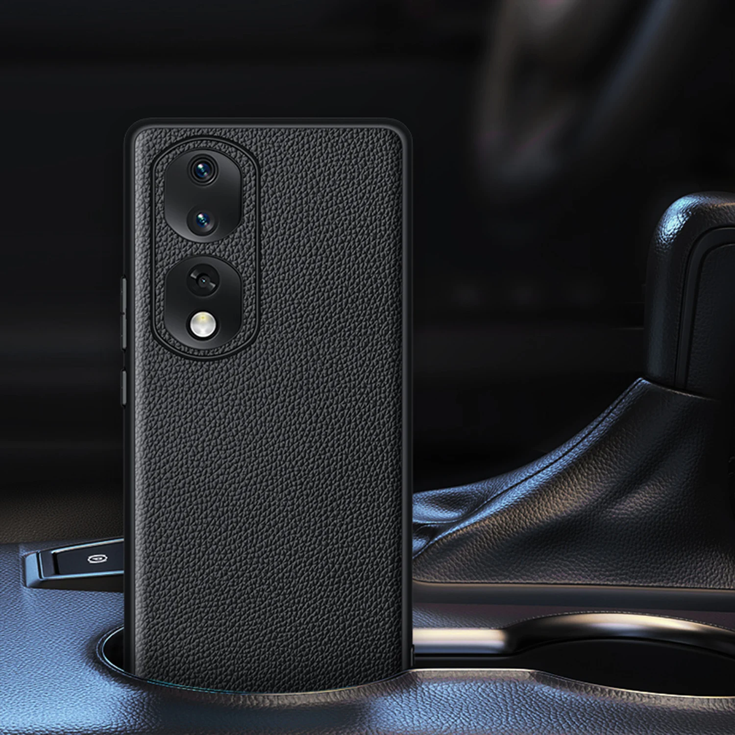 

Genuine Leather Mobile Phone Case For Honor 80 Pro Case Real Leather Coque For Honor80 Pro Cover Luxury Fundas Lens Protector