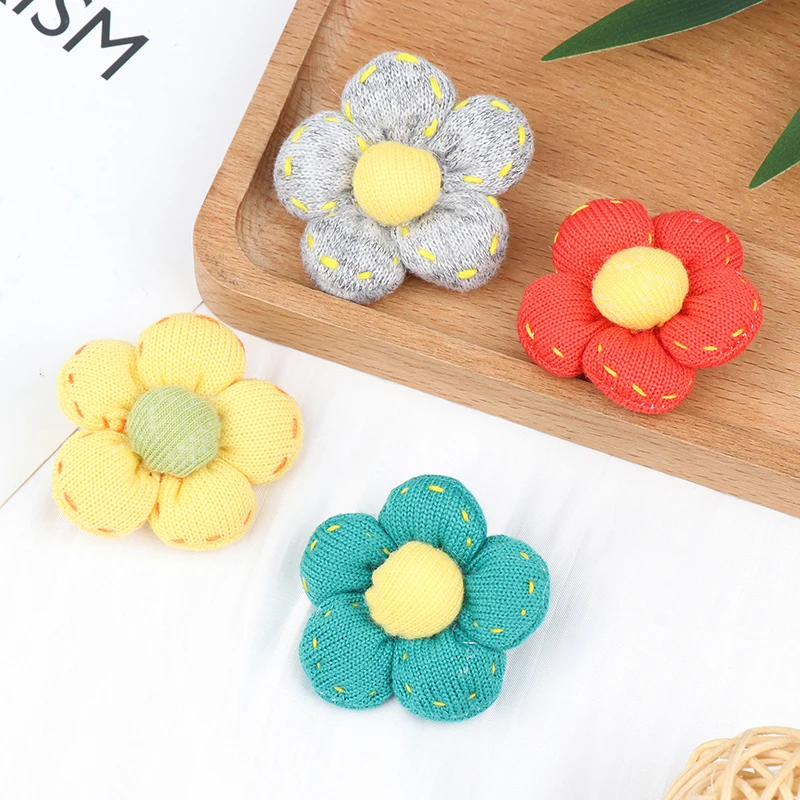 

1Pc Puffy Fabric Sunflower Brooches for Women Fashion Flowers Lapel Pins Badges Brooch Clothes Bag Jewelry Accessories