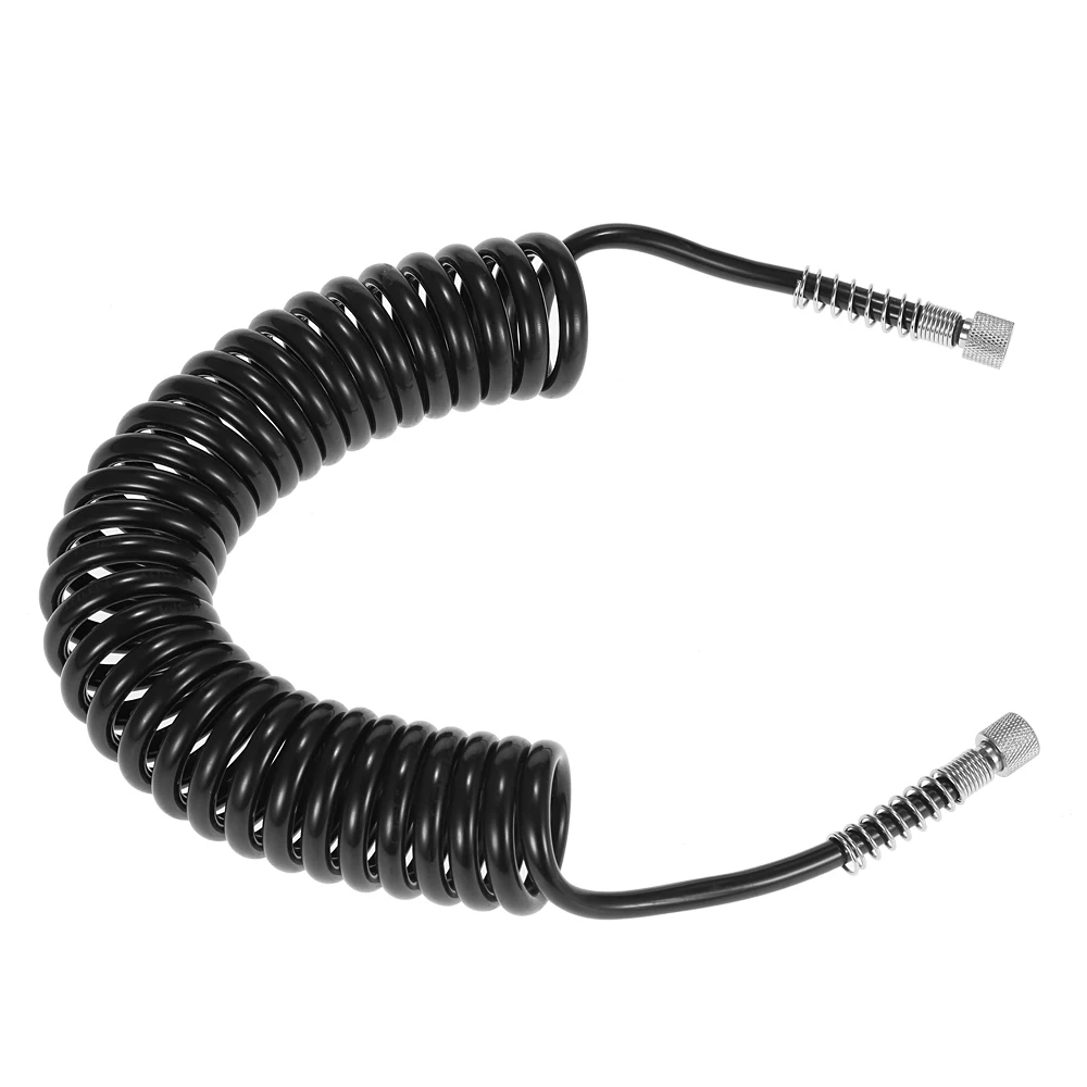 Mangueira de ar Enrolada com Mola de pu 3m Mangueira de ar com Encaixe Padrão de para Ambas as Extremidades Mini Pistola de ar para Maquiagem Ferramenta de Arte em Unhas Pistola pulverização