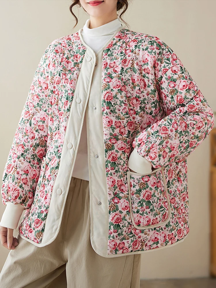 Женская стеганая парка с рукавом реглан винтажная куртка большого размера