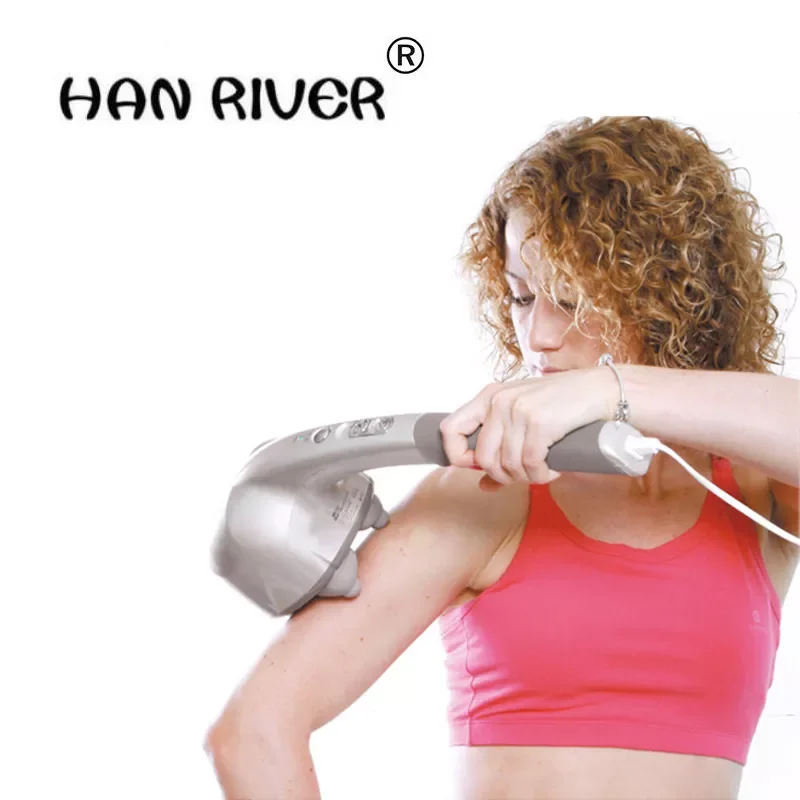 

Electric 4 hands massager stick household vibrates vibrating hammer Multi-function full-body vibratory massage hammer with neck
