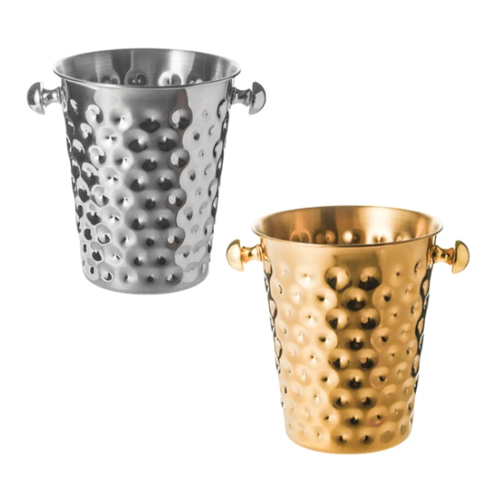 Bucket Stainless Steel With Handle Metal Beverage Tub For Ba