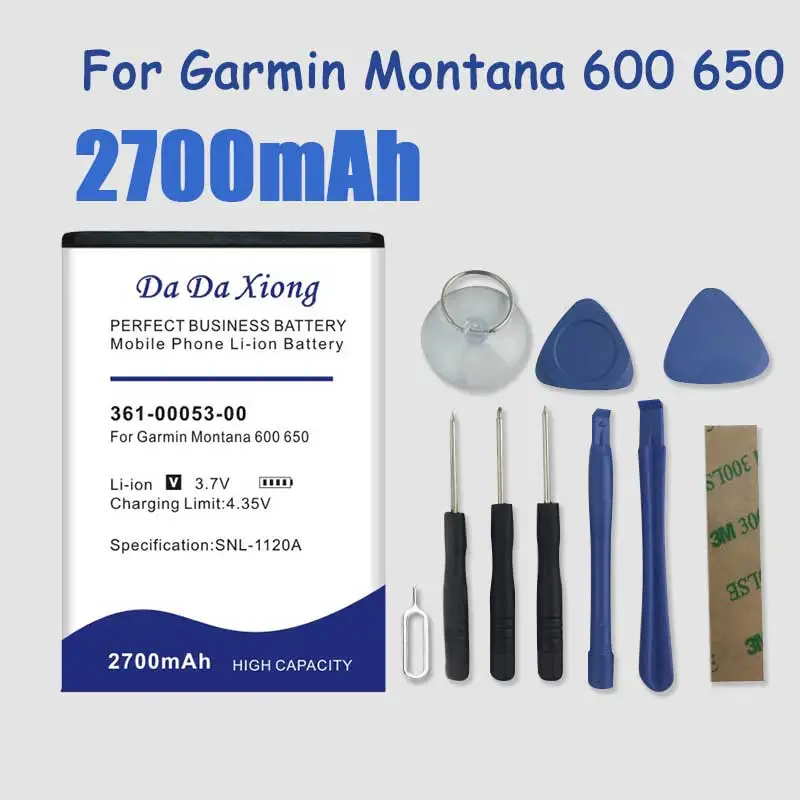 DaDaXiong оригинальный сменный 361-00053-00 2700 мАч аккумулятор для Garmin Монтана 650 650T 600