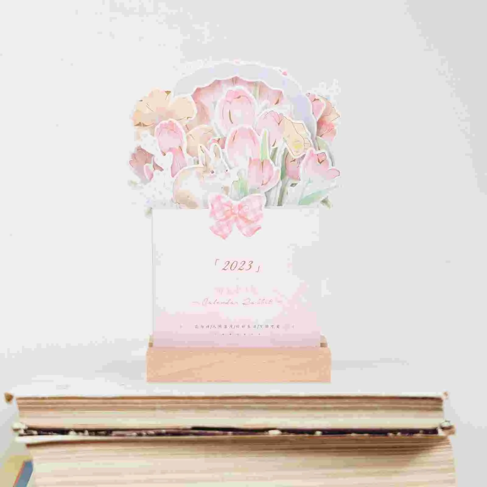 

3pcs Desk Standing Calendar 2023 Office Floral Calendar Schedule Planner for School