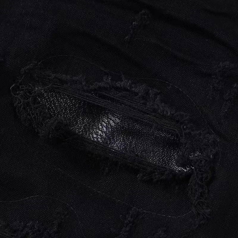 2023 Fashion Brand Men's Jeans Streetwear Skinny Ripped High Waist Skinny Denim Trousers Casual Slim Fit Pencil Punk StylePants