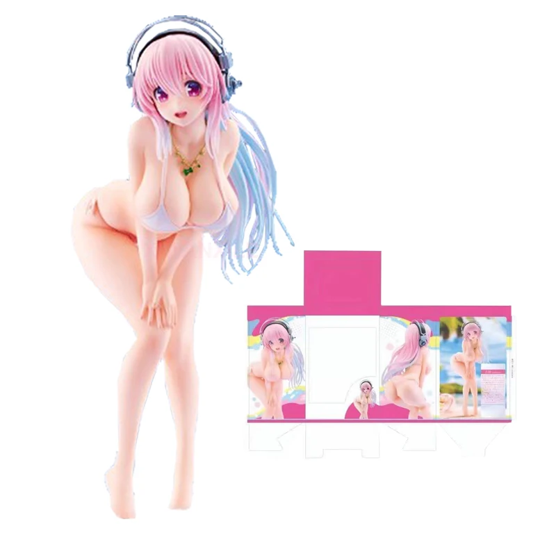 21 см Супер Сонико Фигурка аниме в стиле бикини, сексуальное действие 1/7 PVC Коллекционная модель кукла игрушка.