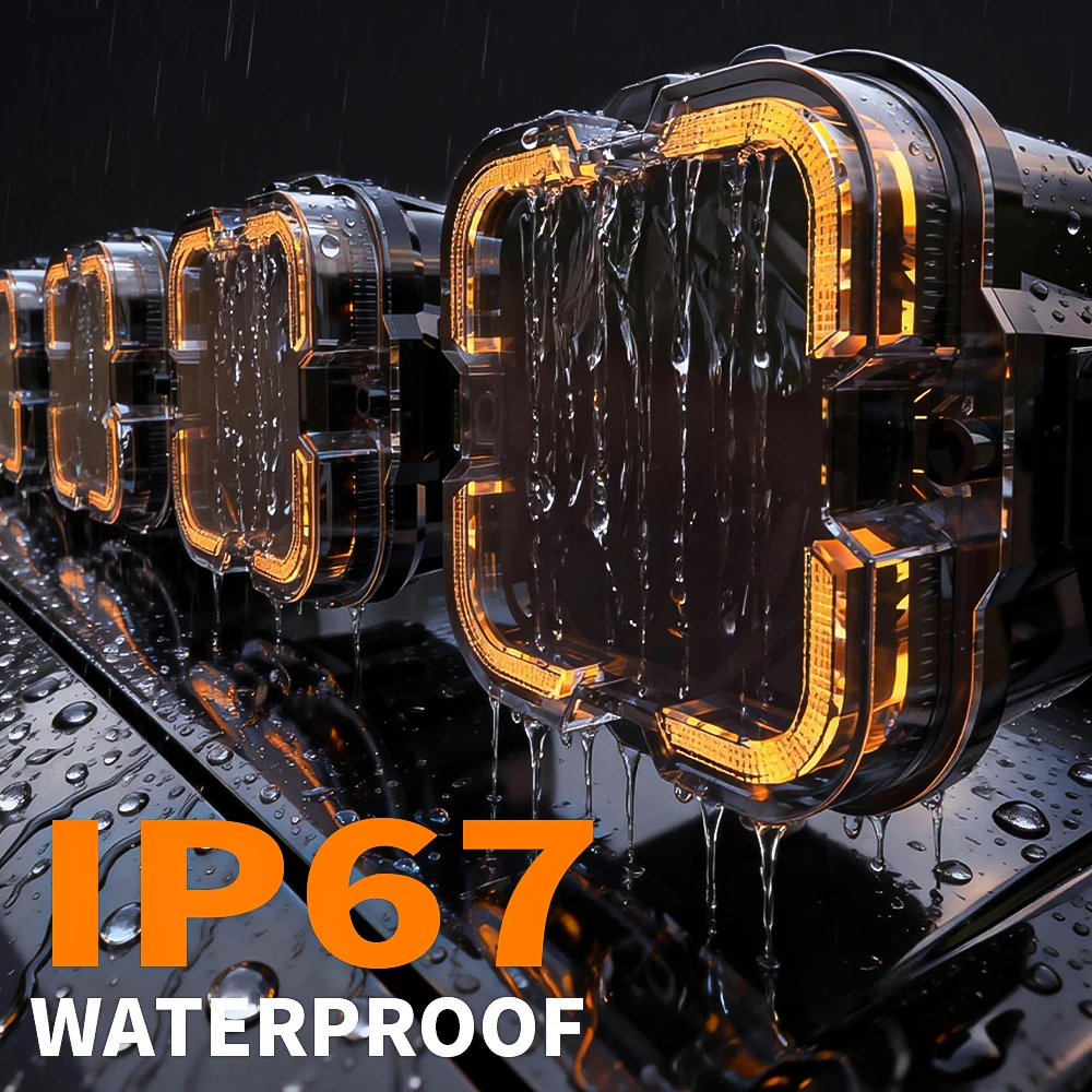 Фото Светодиодная балка LOYO с защитой IP68, водонепроницаемая, с функцией стробоскопа, янтарного цвета, для внедорожников 4x4, с DRL, для грузовиков, UTV, квадроциклов №5