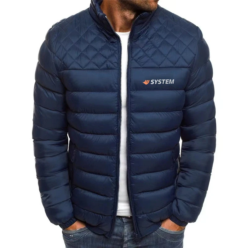 Brand men's SYSTEM new thickened padded jacket loose casual down jacket winter trend fashionable handsome warm padded jacket2022