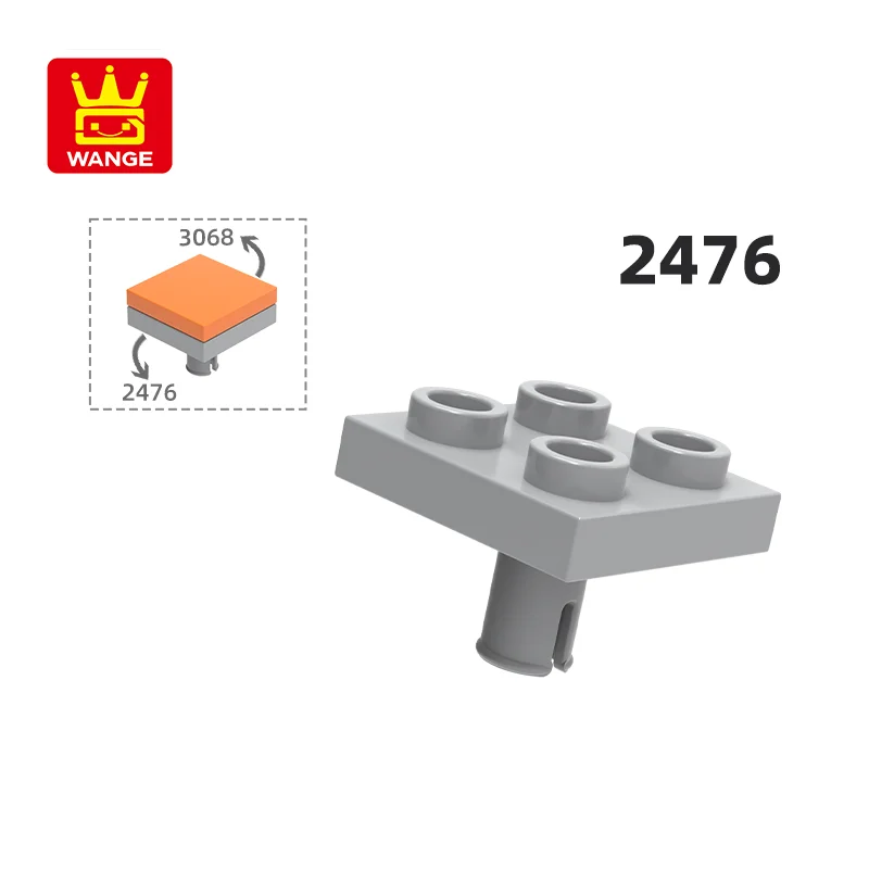 Wange 2476 100 г/139 шт. 2x2 с нижним штифтом строительные блоки MOC техническая