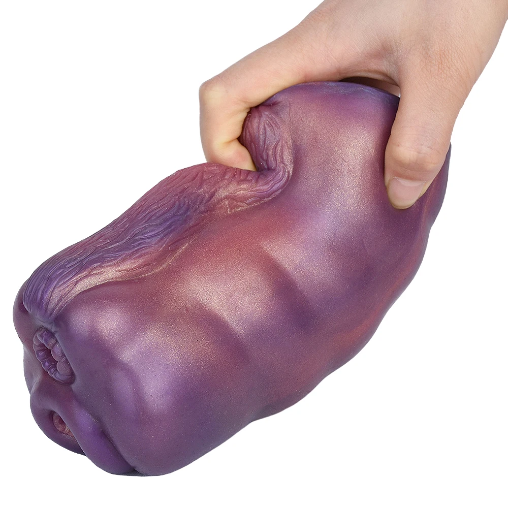 GEEBA двухканальные мужские мастурбаторы реалистичные животные силиконовый пенис