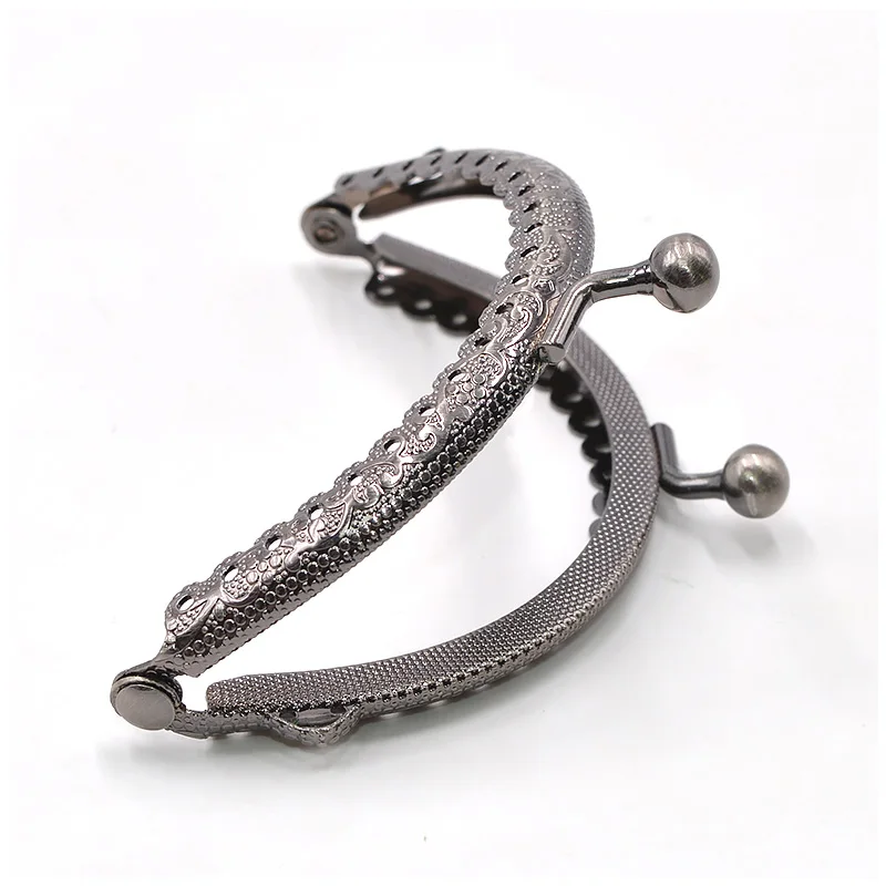 8.5cm Metal Purse Frame Handle for Clutch Bag Handbag Accessories Making Kiss Clasp Lock Antique Bronze  Hardware