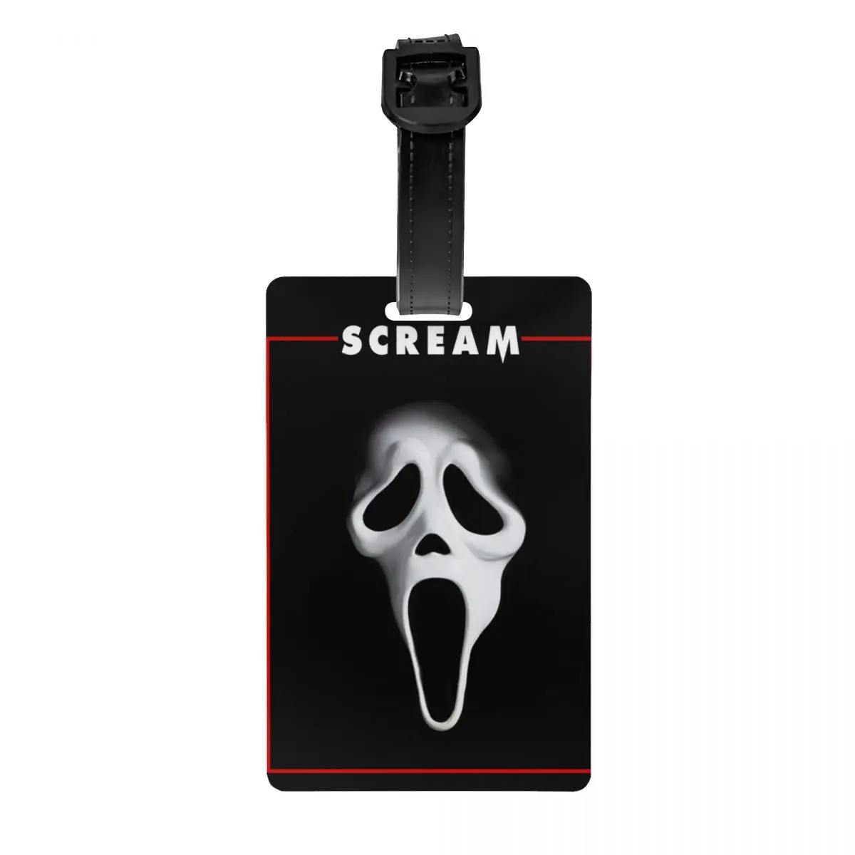 

Halloween Movie Scream Luggage Tag for Suitcases Funny Horror Ghost Screaming Grimace Baggage Tags Privacy Cover Name ID Card