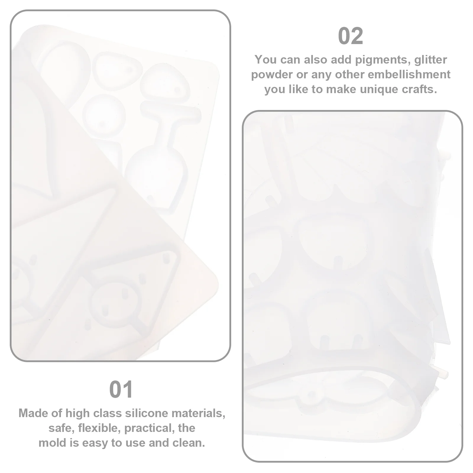 Earring Pendant Mold Molde Para Resina Earrings Silica Gel Tuile Molds Silicone