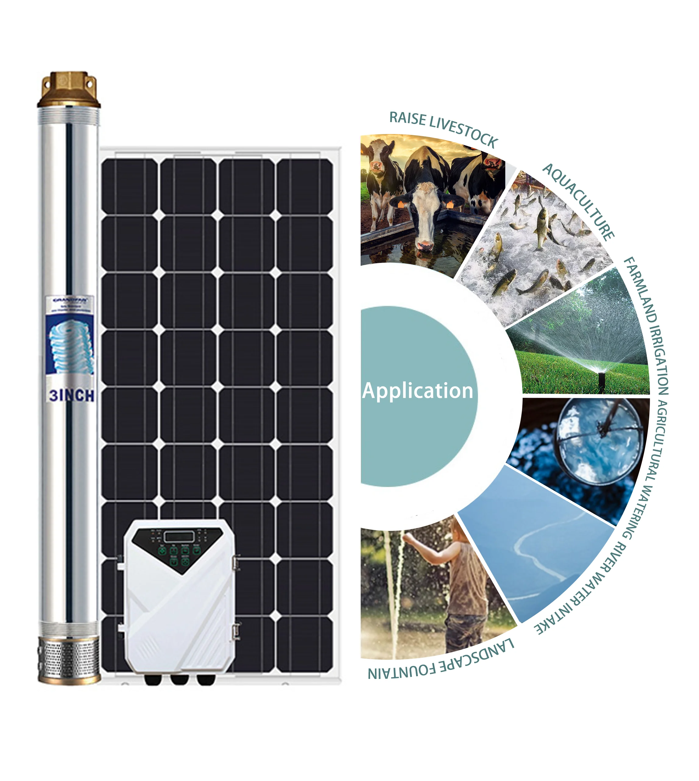 

Irrigation and agriculture 48V high lift solar water pump for energy saving well submersible pump