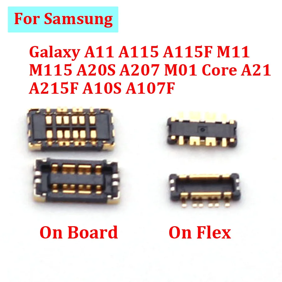 

10Pcs Inner Battery Plug FPC Connector Holder For Samsung Galaxy A11 A115 A115F M11 M115 A20S A207 M01 Core A21 A215F A10S A107F