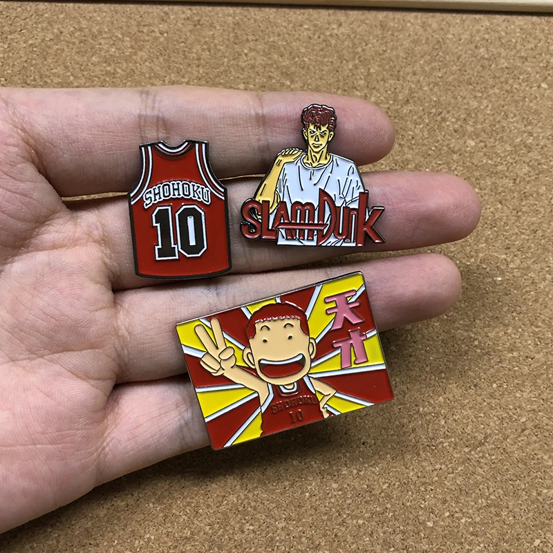 Японские эмалевые булавки в стиле аниме для баскетбола лацканов броши одежды