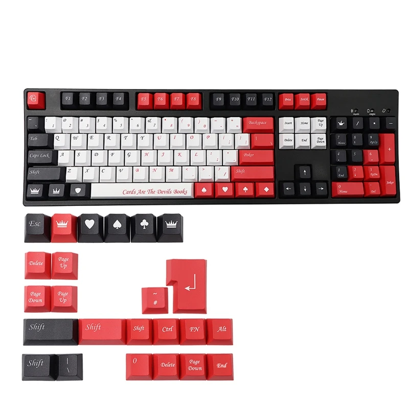 

128 клавиш Набор клавиш для покера Cherry PBT набор клавиш для 61/64/68/KBD75/84/TKL87/96/980/104/108 механическая клавиатура ISO