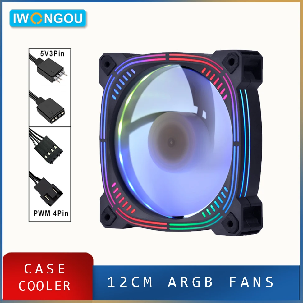 Вентиляторы ПК Ar12pro Вентилятор Компьютерный Корпус 120 мм Кулер 3pin5v Охлаждение 4pin