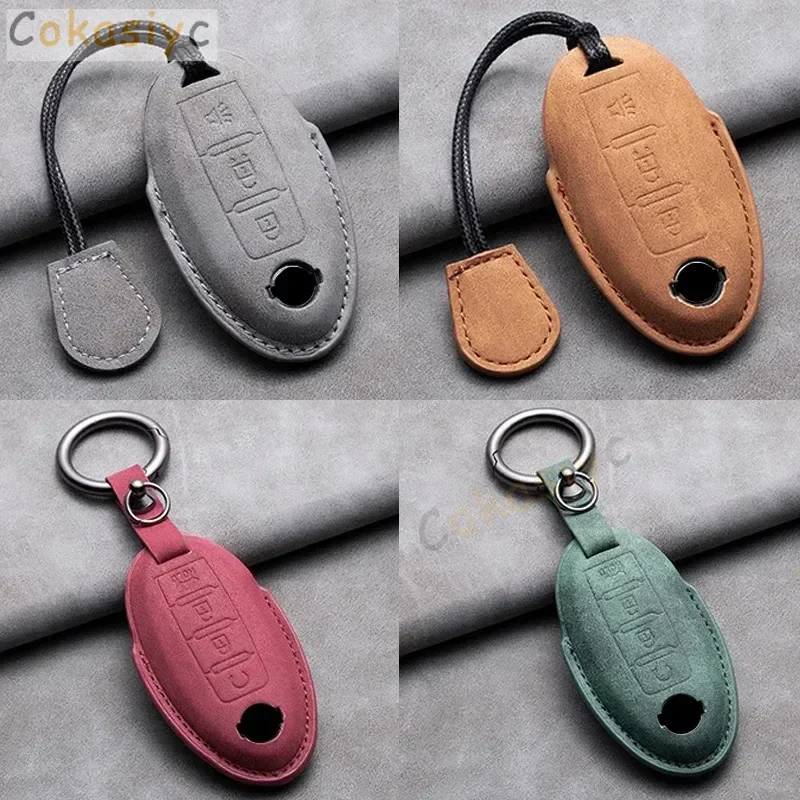 Для Nissan Rogue XTrail T32 T31 Qashqai J11 J10 Kicks Tiida Pathfinder Murano Juke Versa Note для Infiniti кожаный чехол