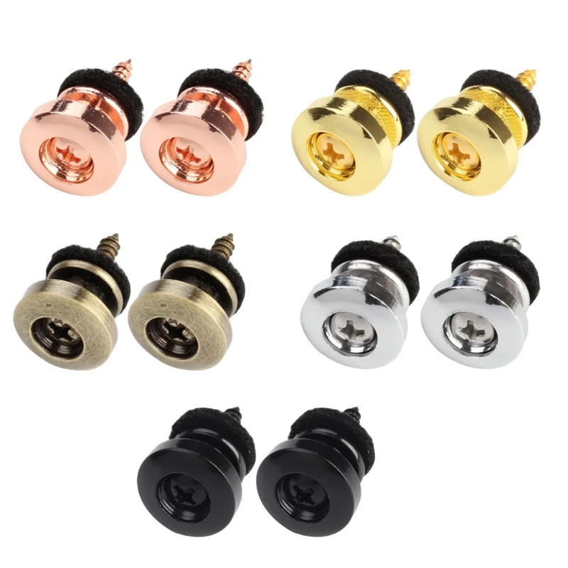 

2Pcs Guitar Strap Button Locks Guitar Strap Retainer Pegs Guitar Strap Lock Kits