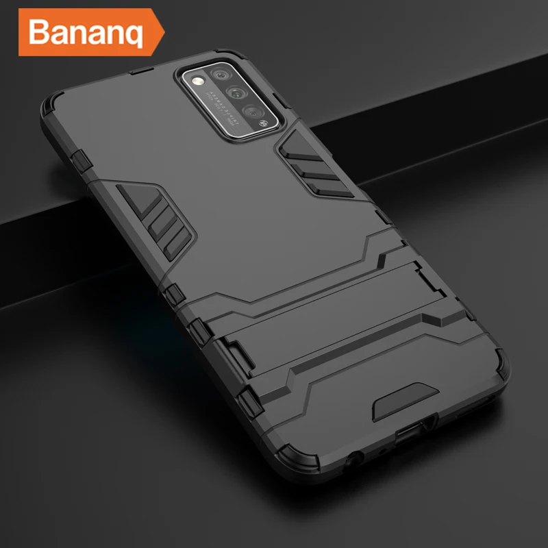 

Bananq Phone Holder Armor Case For Honor 30 20 10 9 9X Lite Pro 30S 20S 20i 10i 9i 9A Hybrid Shockproof Rugged Stand Cover