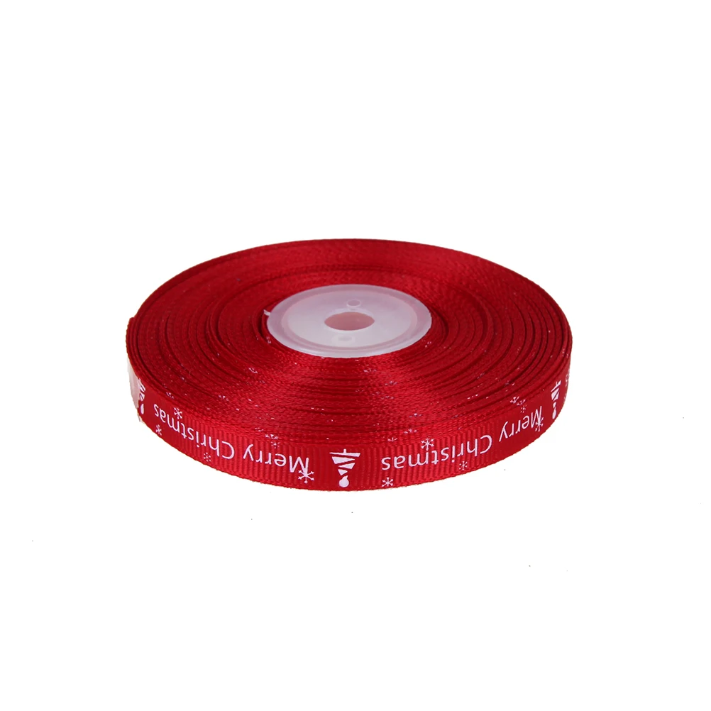 

Рождественская лента, печатная Рождественская полиэфирная лента для ручного дизайна, Рождественское украшение, подарочная упаковка