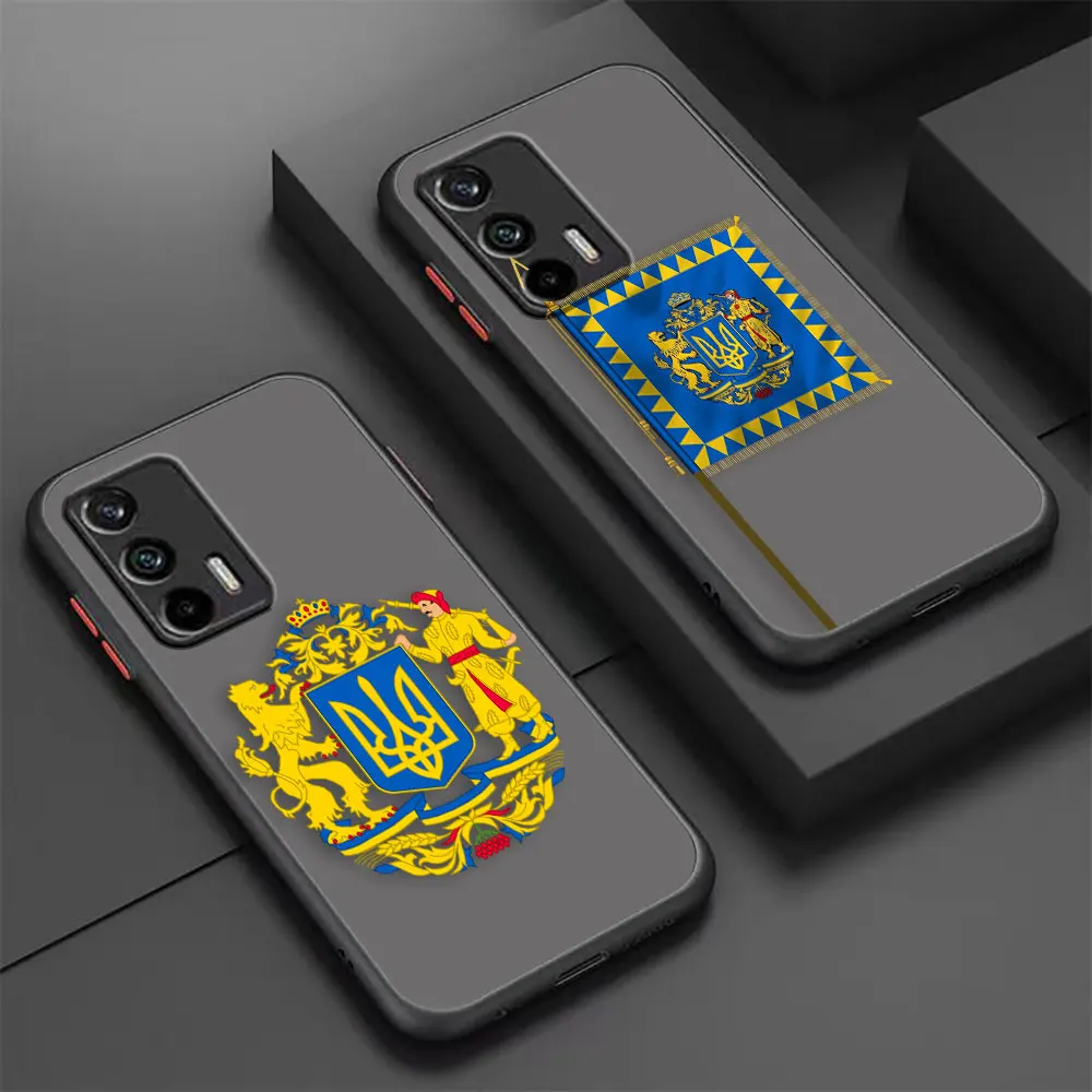 

New Hot Lovely Ukraine Flag Fashion Matte Case for Realme C15 C20 C21 C30 C31 C33 C35 C55 V15 V25 X7 XT MASTER NARZO 50 50A Case