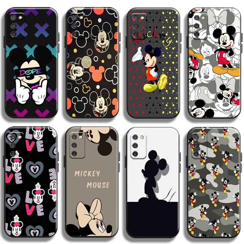 

Disney Cartoon Mickey Mouse For Samsung Galaxy A03 A03S Phone Case Coque Soft Carcasa Shell Funda Liquid Silicon Black Back