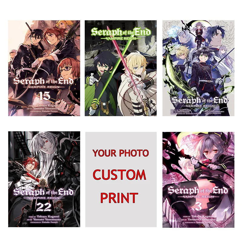 32 стиля на выбор, Seraph of the End, ретро-арт, классическое аниме, шелковая стена, стена, домашний живописный персонализированный рисунок