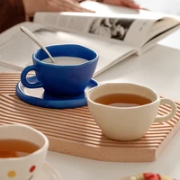 ins creative irregular hand held ceramic cups coffee mug milk cups breakfast cup mugs coffee cups