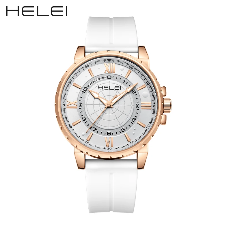 HELEI модные новые спортивные повседневные кварцевые часы с датой и магнитным