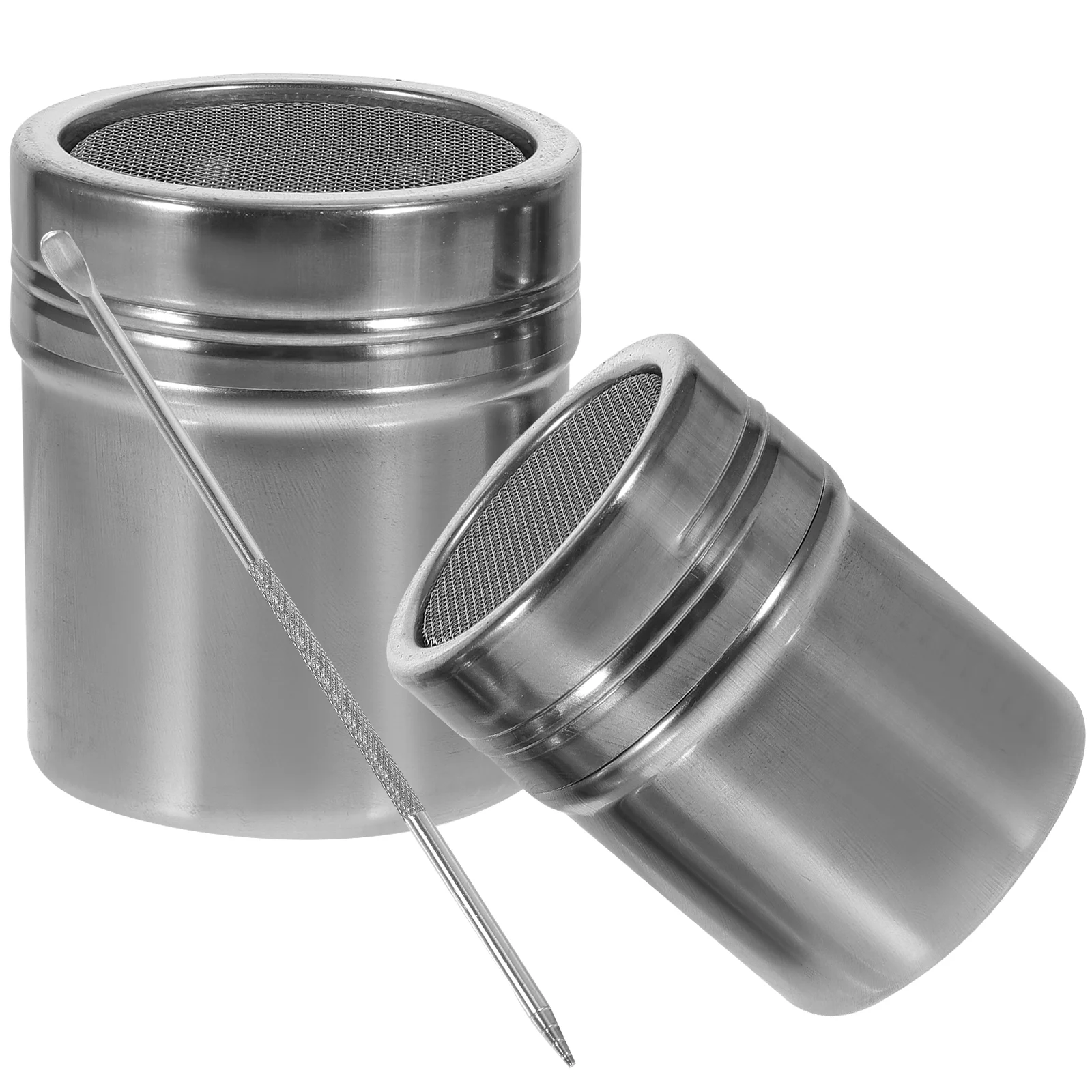 

Coffee Sprinkler Metal Salt Shake Container Shaker Multipurpose Bottle Barbecue Cinnamon Stainless Steel Travel Matcha