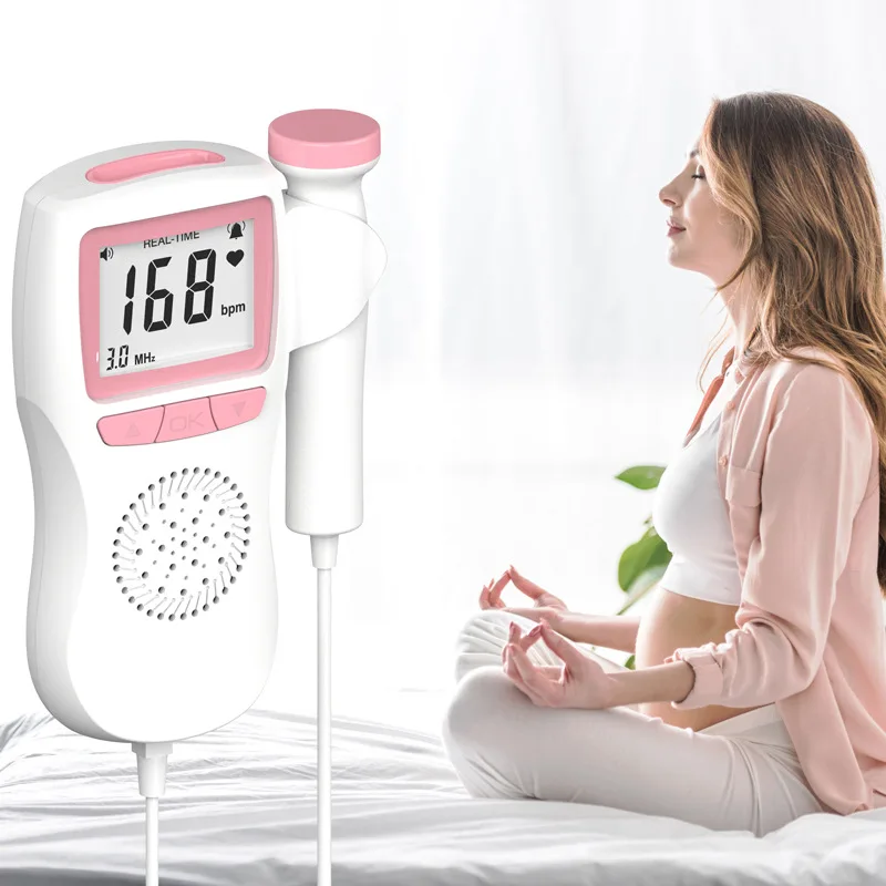 

Fetal Doppler Heartbeat Detector Monitor No Radiation Household Portable Stethoscope Pregnancy Baby Sound Heart Rate Detector