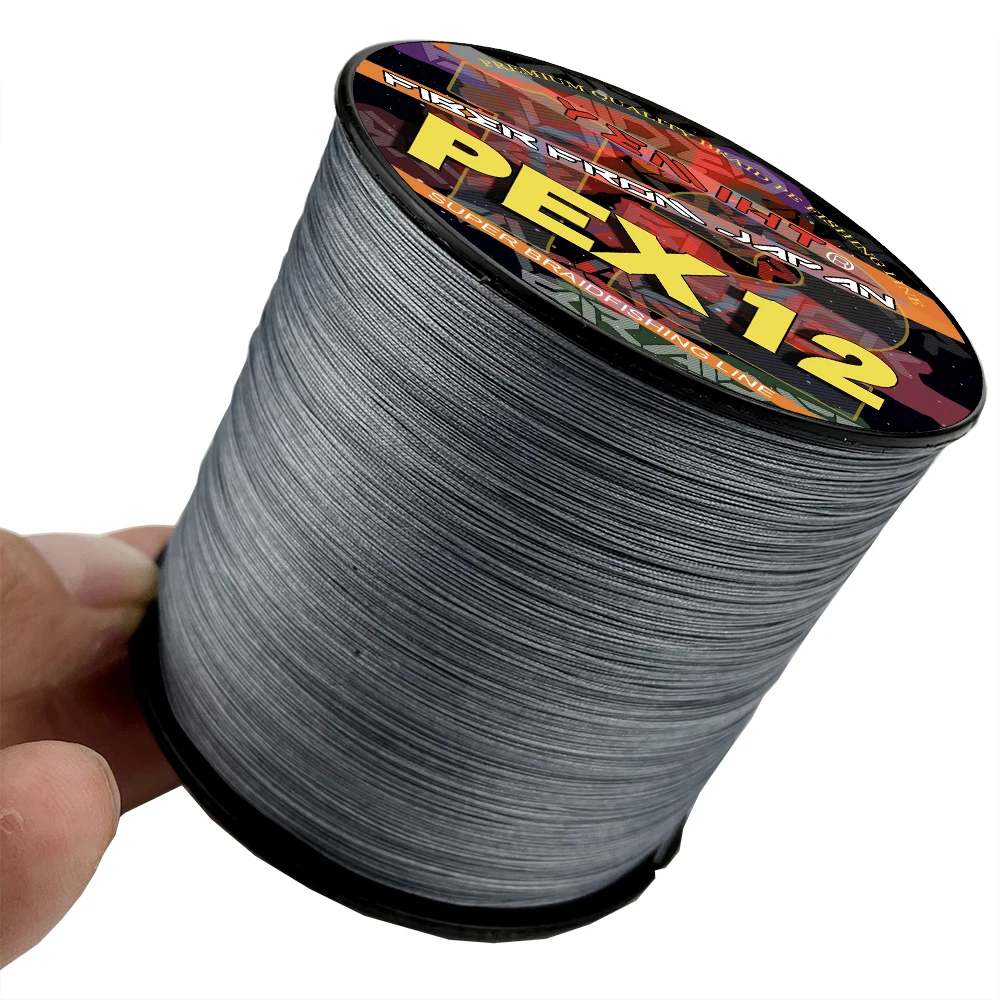 

YEMIHT Super Power Series 100M/300M/500M 12 Strand 25-120LB Braided Fishing Line PE Multifilament Braid Wires Lake River Fishing