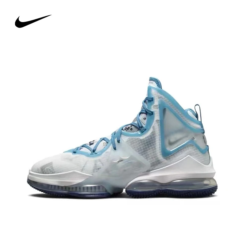 Фото Nike Lebron 19, амортизирующие, прочные, поддерживающие, практичные баскетбольные кроссовки Mid Top Air Zoom для мужчин и женщин №1
