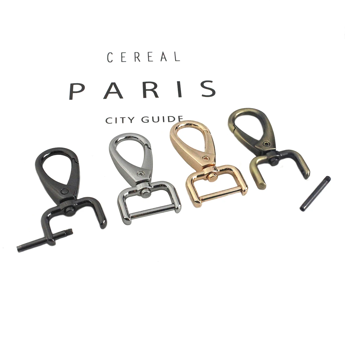 

10pcs Metal Detachable Snap Hook Trigger Clips Buckles for Leather Strap/ Belt Keychain Webbing Pet Leash Hooks 5 Sizes